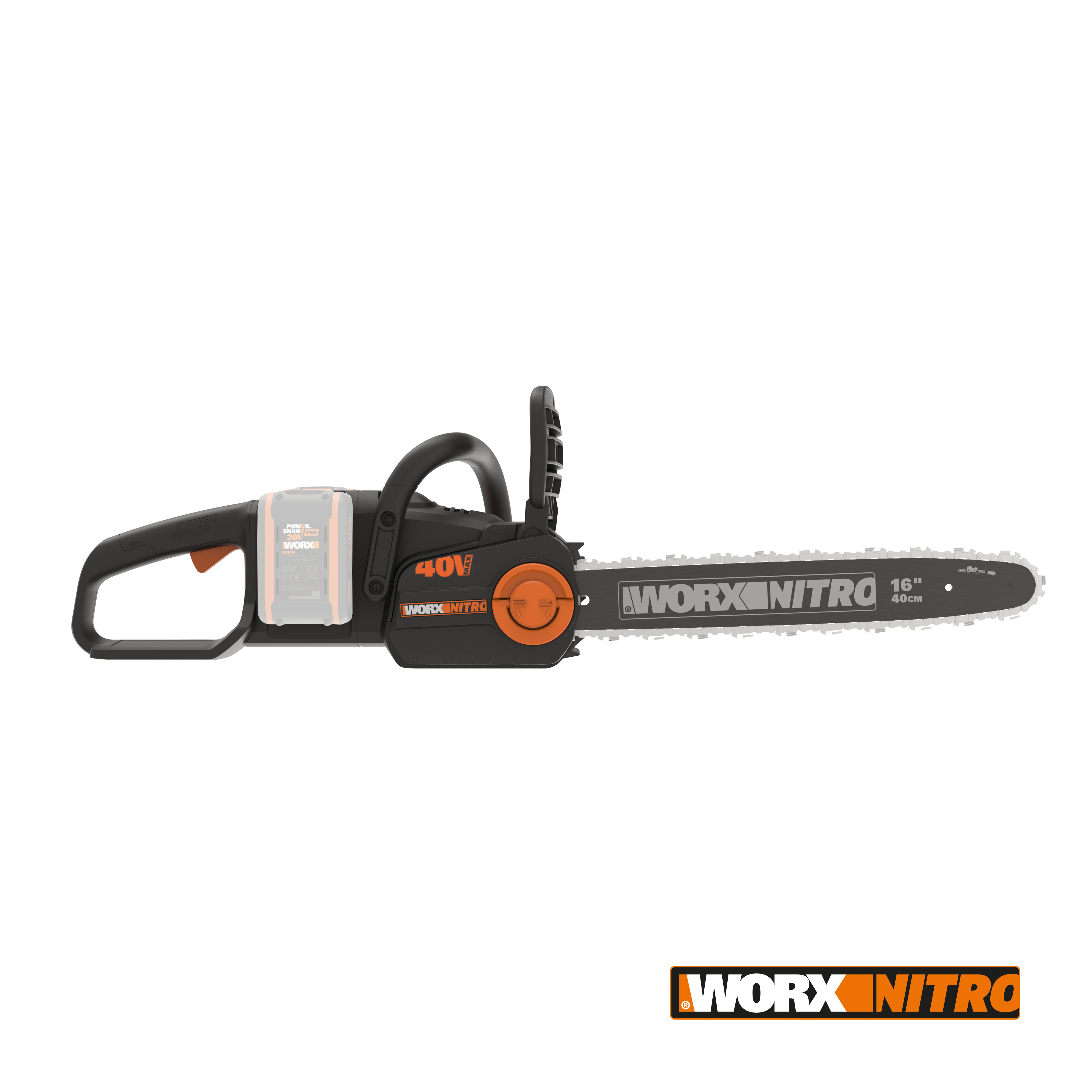 40 cm brushless cordless chainsaw 40V Tool Only WORX WG385E.9